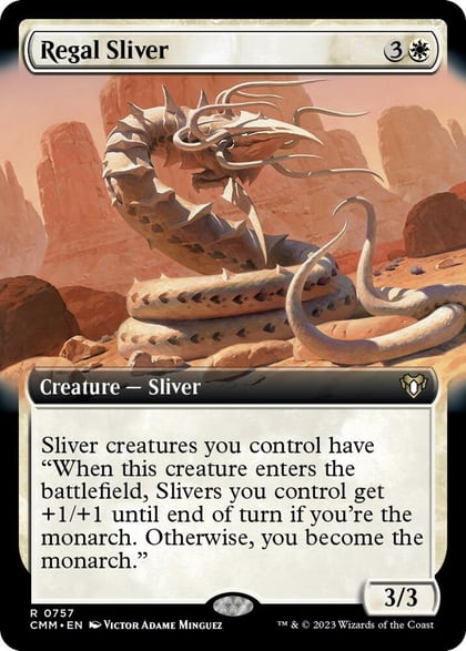 Regal Sliver (Extended Art), Commander Masters 757