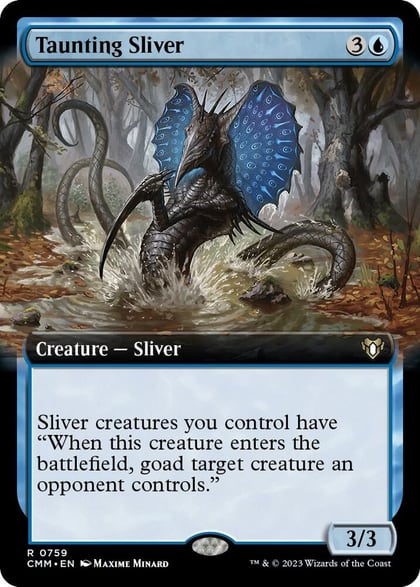 Taunting Sliver (Extended Art), Commander Masters 759