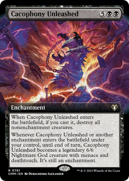 Cacophony Unleashed (Extended Art), Commander Masters 761