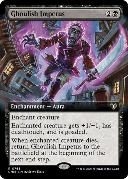 Ghoulish Impetus (Extended Art), Commander Masters 763