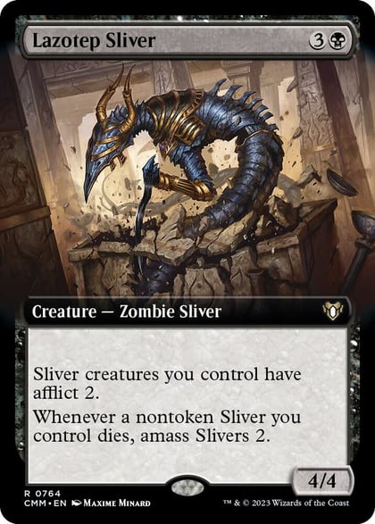 Lazotep Sliver (Extended Art), Commander Masters 764