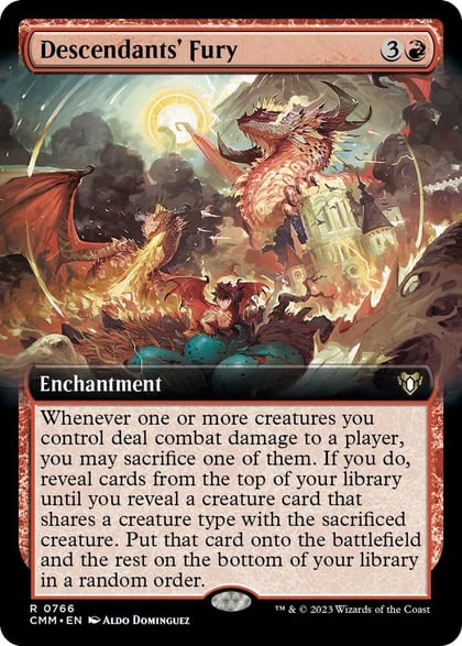 Descendants' Fury (Extended Art), Commander Masters 766