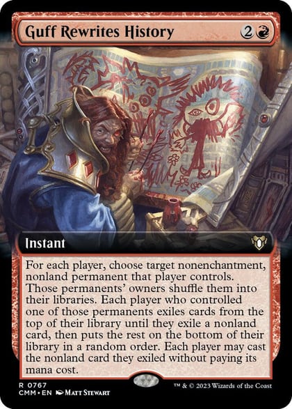 Guff Rewrites History (Extended Art), Commander Masters 767