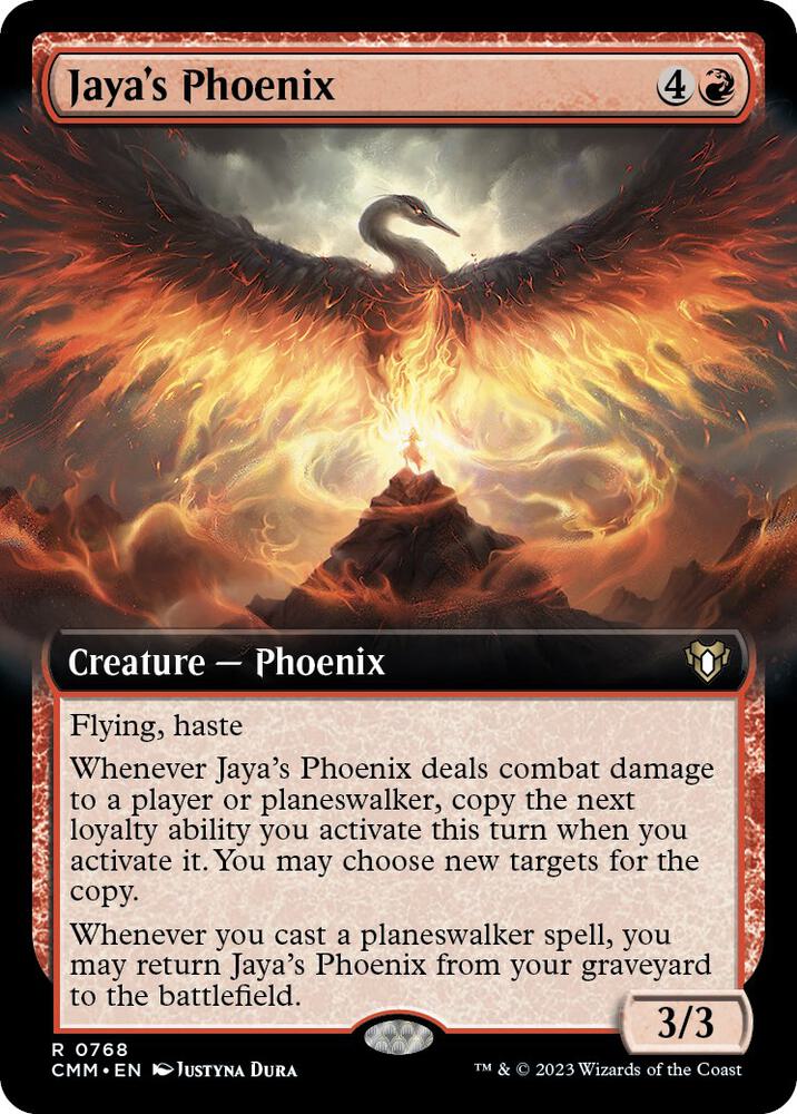 Jaya's Phoenix (Extended Art), Commander Masters 768