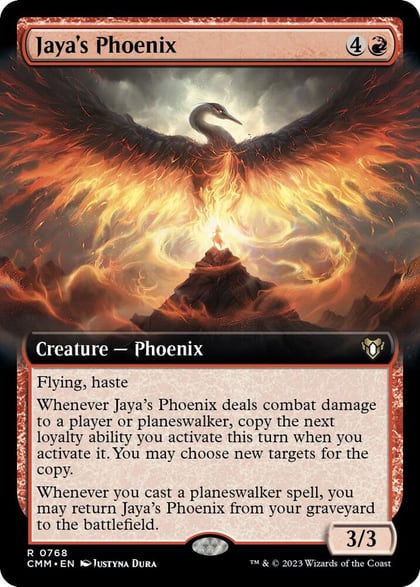 Jaya's Phoenix (Extended Art), Commander Masters 768