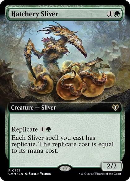 Hatchery Sliver (Extended Art), Commander Masters 771