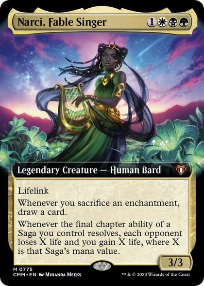 Narci, Fable Singer (Extended Art), Commander Masters 775