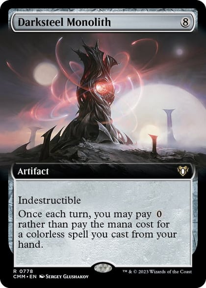 Darksteel Monolith (Extended Art), Commander Masters 778