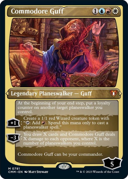 Commodore Guff (Display Commander) (Foil Etched) - Thick Stock, Commander Masters 781