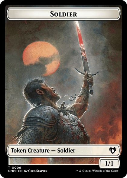Soldier // Emblem - Daretti, Scrap Savant Double-Sided Token, Commander Masters 9 // 51