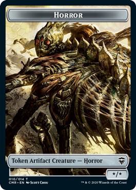 Horror // The Monarch Double-Sided Token, Commander Legends 10 // 14