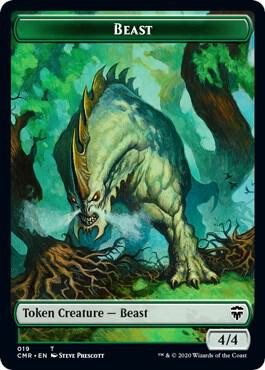 Beast (019) // Elephant Double-Sided Token, Commander Legends 19 // 20