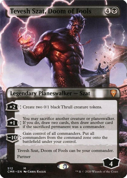Tevesh Szat, Doom of Fools (Borderless), Commander Legends 512