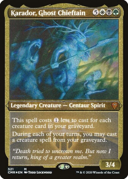 Karador, Ghost Chieftain (Foil Etched), Commander Legends 521
