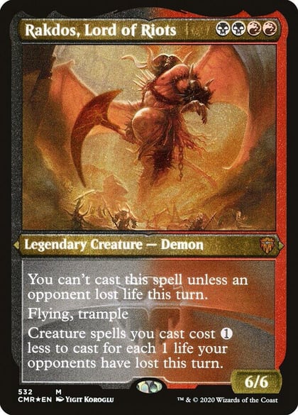 Rakdos, Lord of Riots (Foil Etched), Commander Legends 532