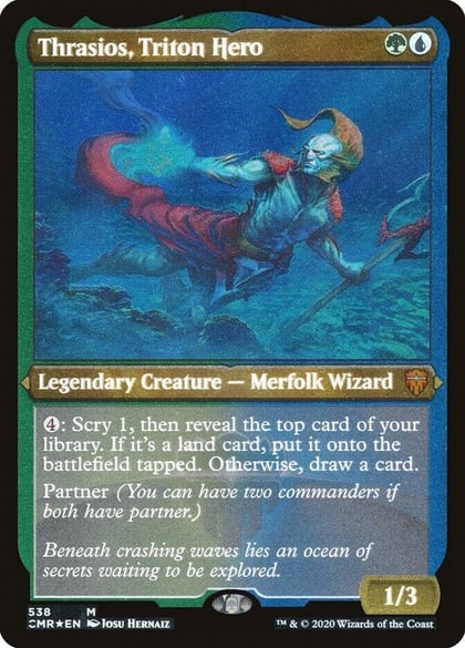 Thrasios, Triton Hero (Foil Etched), Commander Legends 538