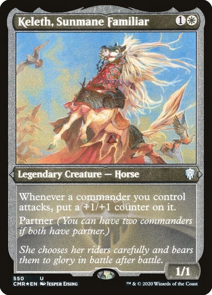 Keleth, Sunmane Familiar (Foil Etched), Commander Legends 550