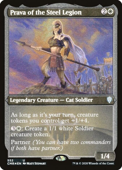 Prava of the Steel Legion (Foil Etched), Commander Legends 552