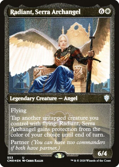Radiant, Serra Archangel (Foil Etched), Commander Legends 553