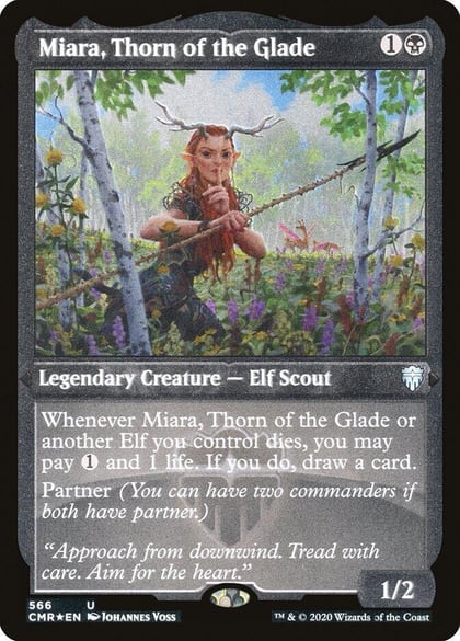 Miara, Thorn of the Glade (Foil Etched), Commander Legends 566