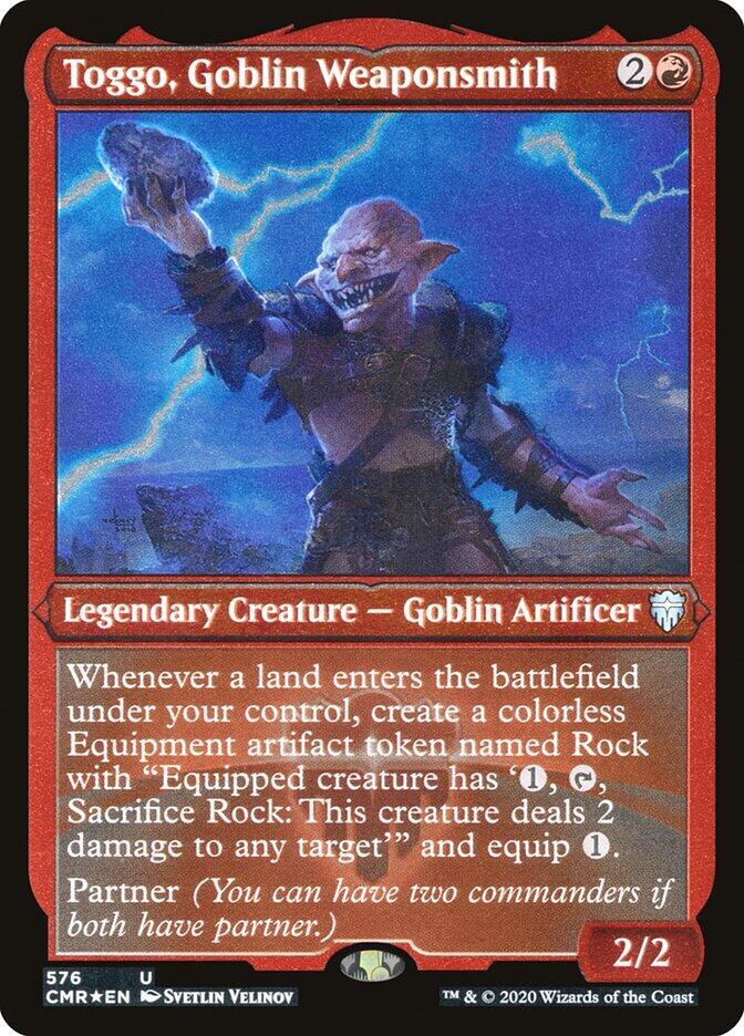 Toggo, Goblin Weaponsmith (Foil Etched), Commander Legends 576