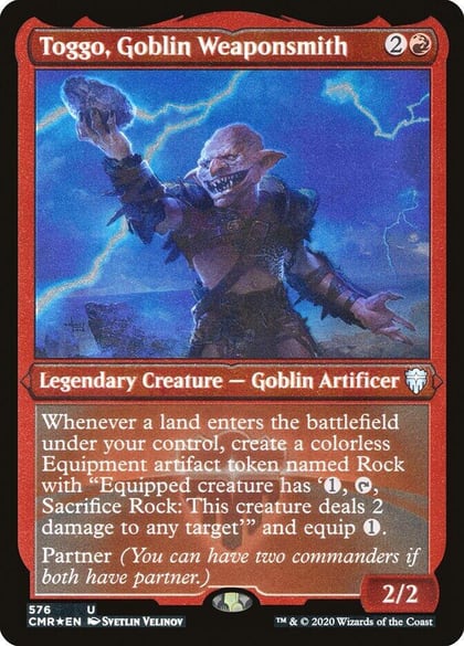 Toggo, Goblin Weaponsmith (Foil Etched), Commander Legends 576