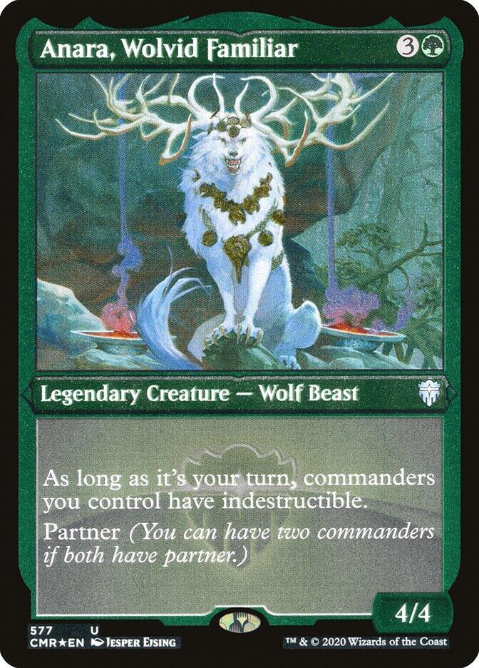 Anara, Wolvid Familiar (Foil Etched), Commander Legends 577