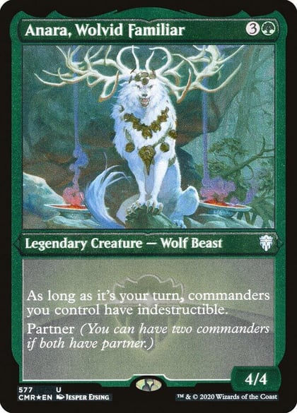 Anara, Wolvid Familiar (Foil Etched), Commander Legends 577