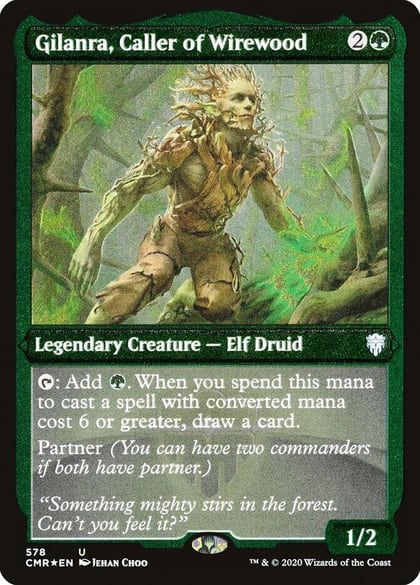 Gilanra, Caller of Wirewood (Foil Etched), Commander Legends 578