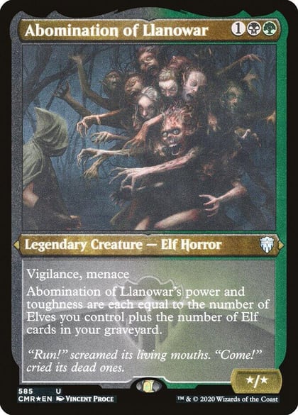 Abomination of Llanowar (Foil Etched), Commander Legends 585