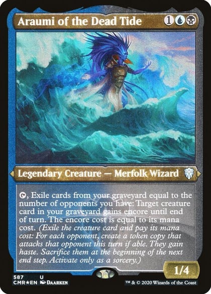 Araumi of the Dead Tide (Foil Etched), Commander Legends 587