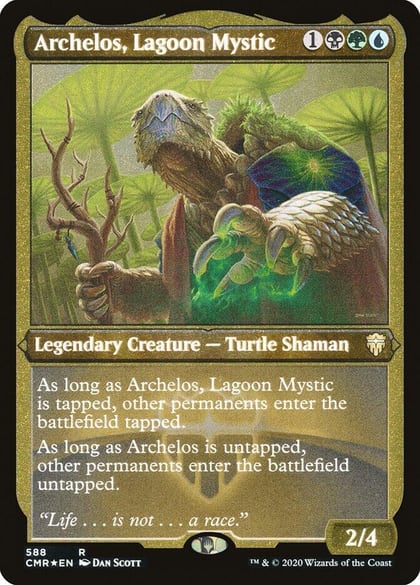 Archelos, Lagoon Mystic (Foil Etched), Commander Legends 588