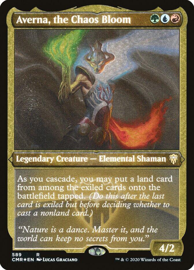 Averna, the Chaos Bloom (Foil Etched), Commander Legends 589