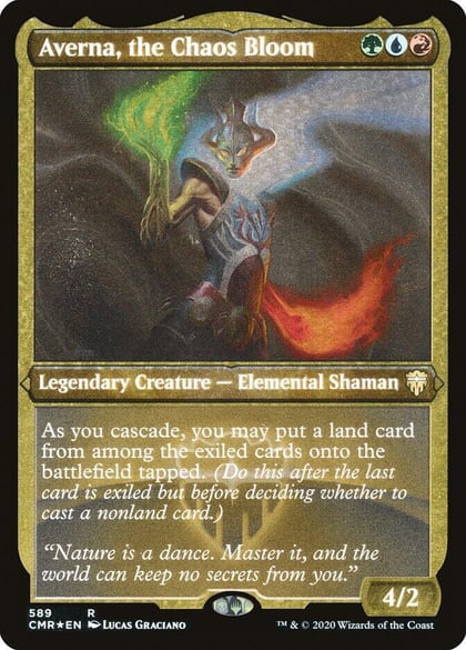 Averna, the Chaos Bloom (Foil Etched), Commander Legends 589