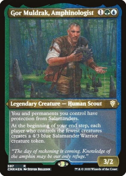 Gor Muldrak, Amphinologist (Foil Etched), Commander Legends 597