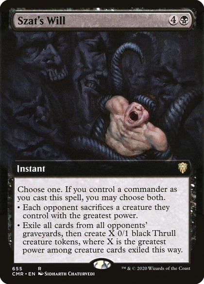 Szat's Will (Extended Art), Commander Legends 655