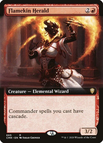Flamekin Herald (Extended Art), Commander Legends 665
