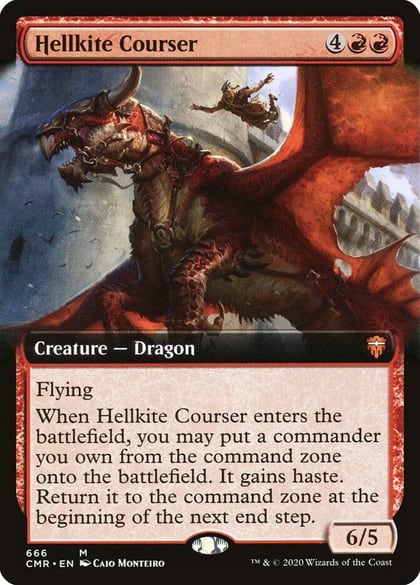 Hellkite Courser (Extended Art), Commander Legends 666