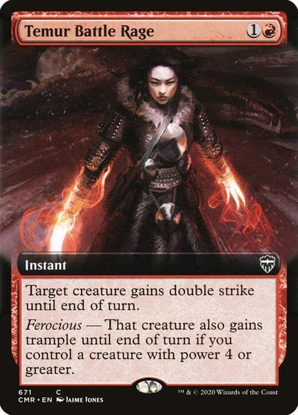Temur Battle Rage (Extended Art), Commander Legends 671