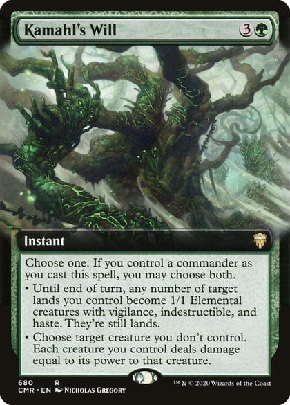 Kamahl's Will (Extended Art), Commander Legends 680