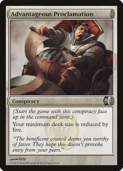 Advantageous Proclamation, Conspiracy 1