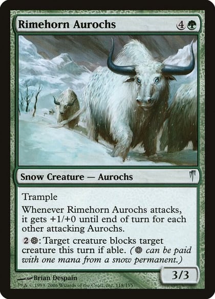 Rimehorn Aurochs, Coldsnap 118