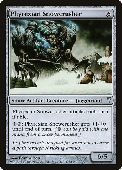 Phyrexian Snowcrusher, Coldsnap 140