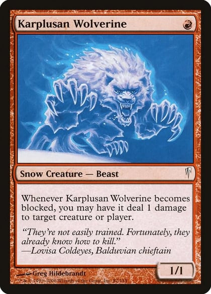 Karplusan Wolverine, Coldsnap 87