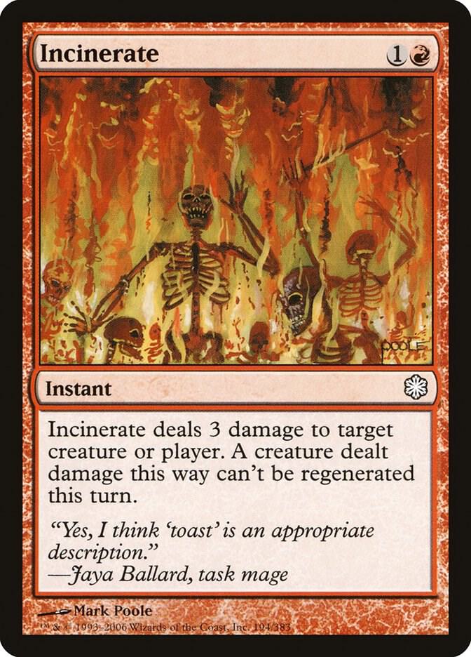 Incinerate, Coldsnap Theme Deck Reprints 194