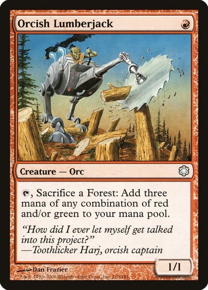 Orcish Lumberjack, Coldsnap Theme Deck Reprints 210