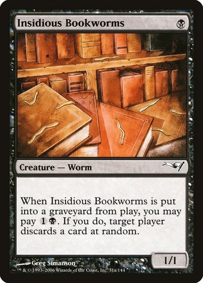 Insidious Bookworms, Coldsnap Theme Deck Reprints 51a