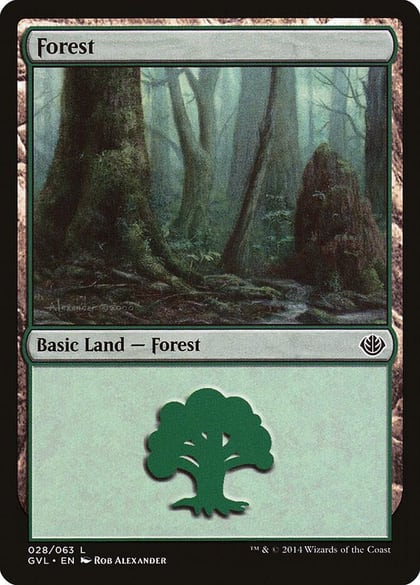 Forest (028) (GVL), Duel Decks: Anthology 28