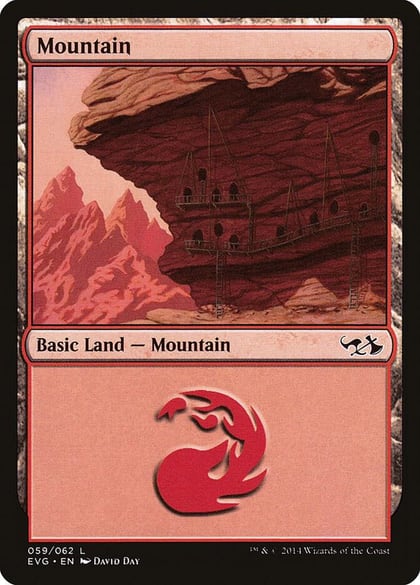 Mountain (059) (EVG), Duel Decks: Anthology 59
