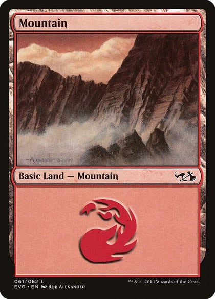 Mountain (061) (EVG), Duel Decks: Anthology 61